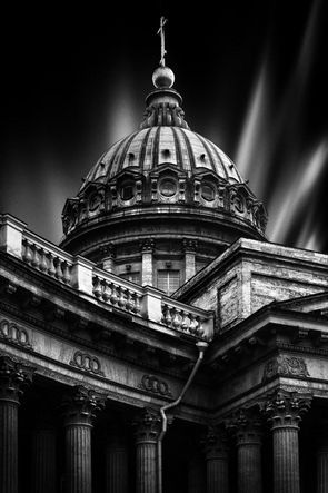 A view of the dome of Kazan Cathedral in Saint Petersburg